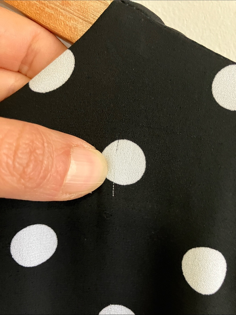 Joseph Ribkoff black and White Polka Dot Wrap Midi Dress ruffle A-line size 12 - Picture 9 of 10
